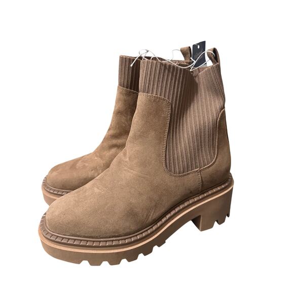 8.5 Universal Thread Tan Chunky Ankle Boots NWT - Picture 1 of 4